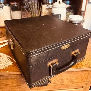Vintage Trans-World Creations Made in CA Mid Century Black Bar Set Storage Box